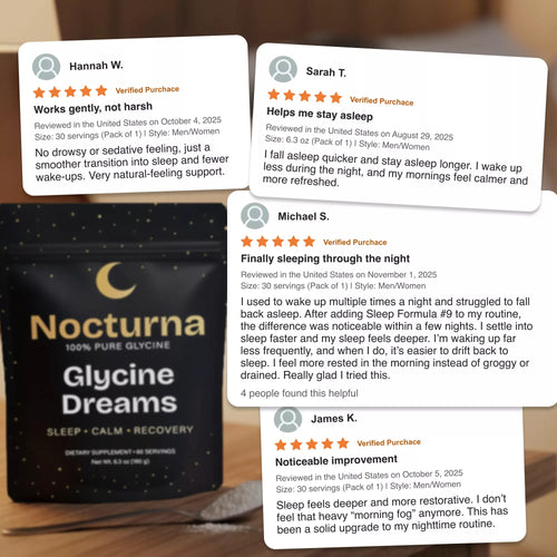 Glycine Dreams — Pure Glycine Sleep Support | Nocturna